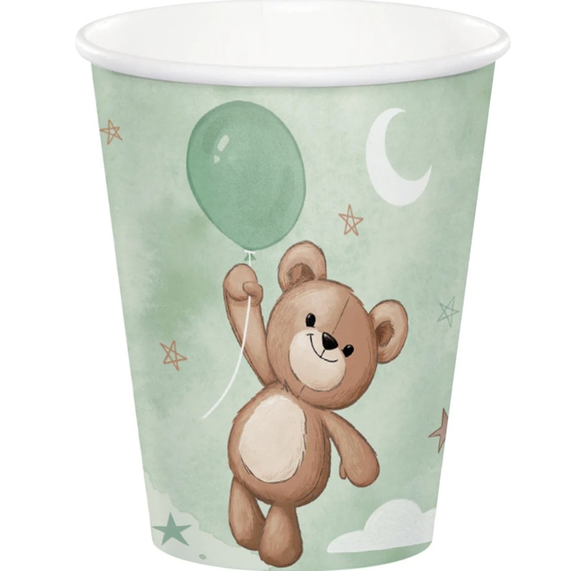 Verres En Carton 9Oz (8) - Shower Bb Ourson