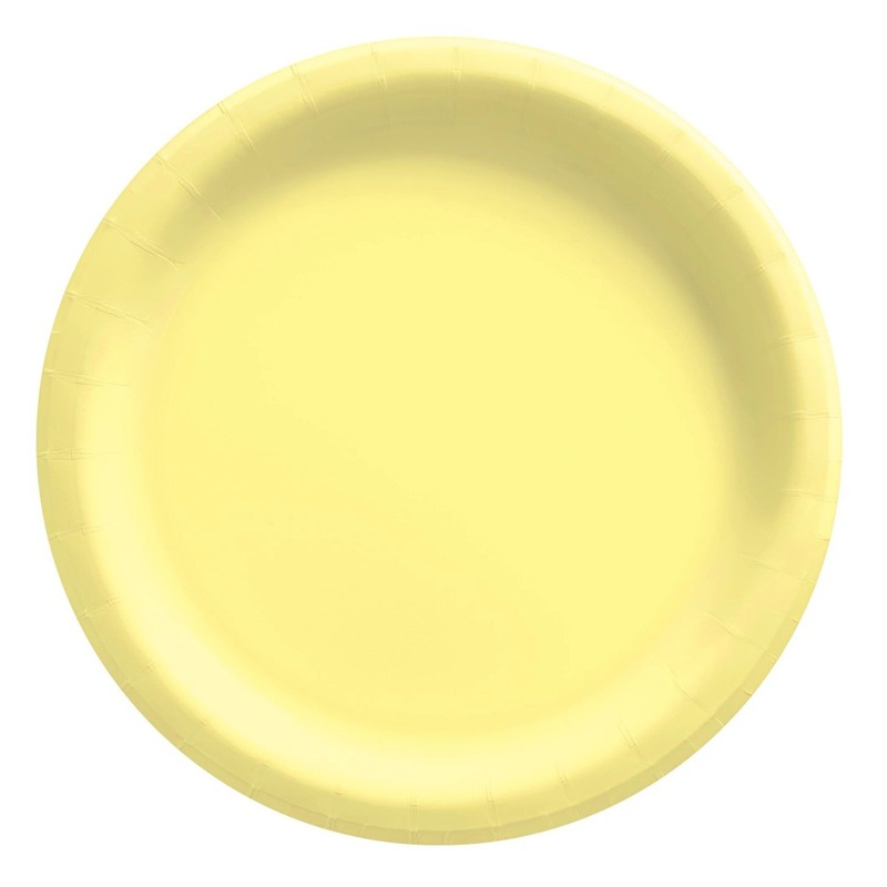 Assiettes De Carton 7Po (20) - Jaune Ple