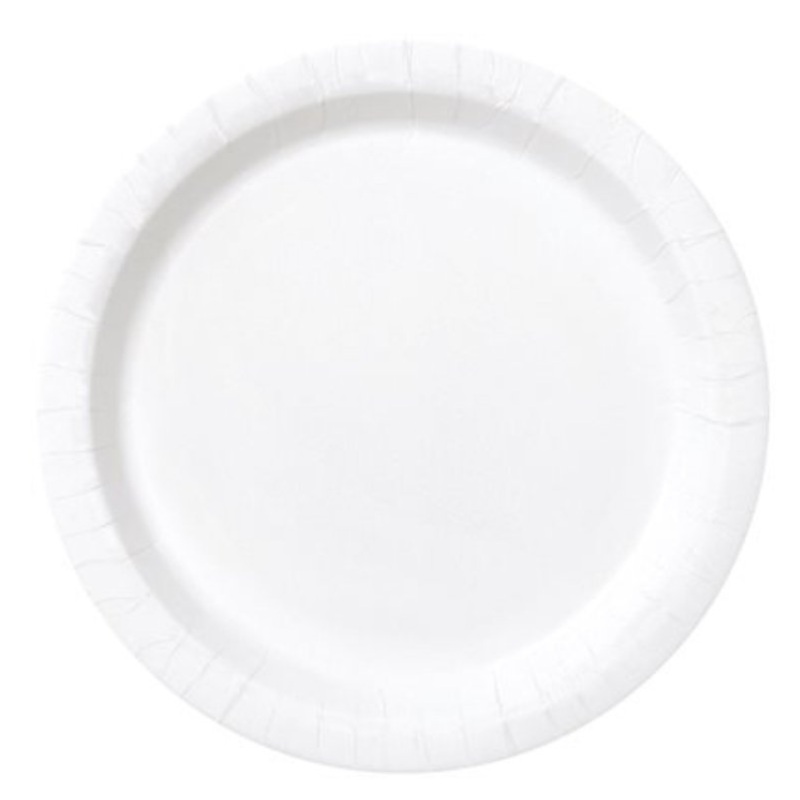 Assiettes De Carton 9po (16) - Blanc
