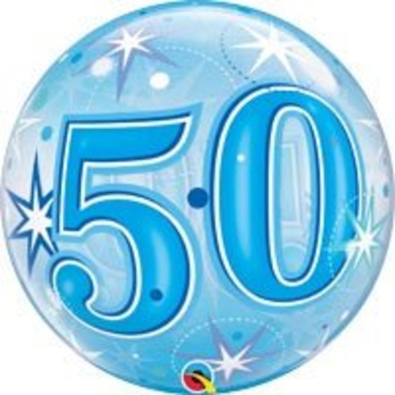 Ballon Bubble - 50 Ans Bleu
