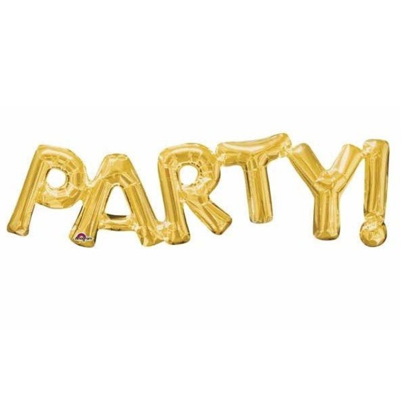 Ballon Mylar 16" - "Party!"  - Or