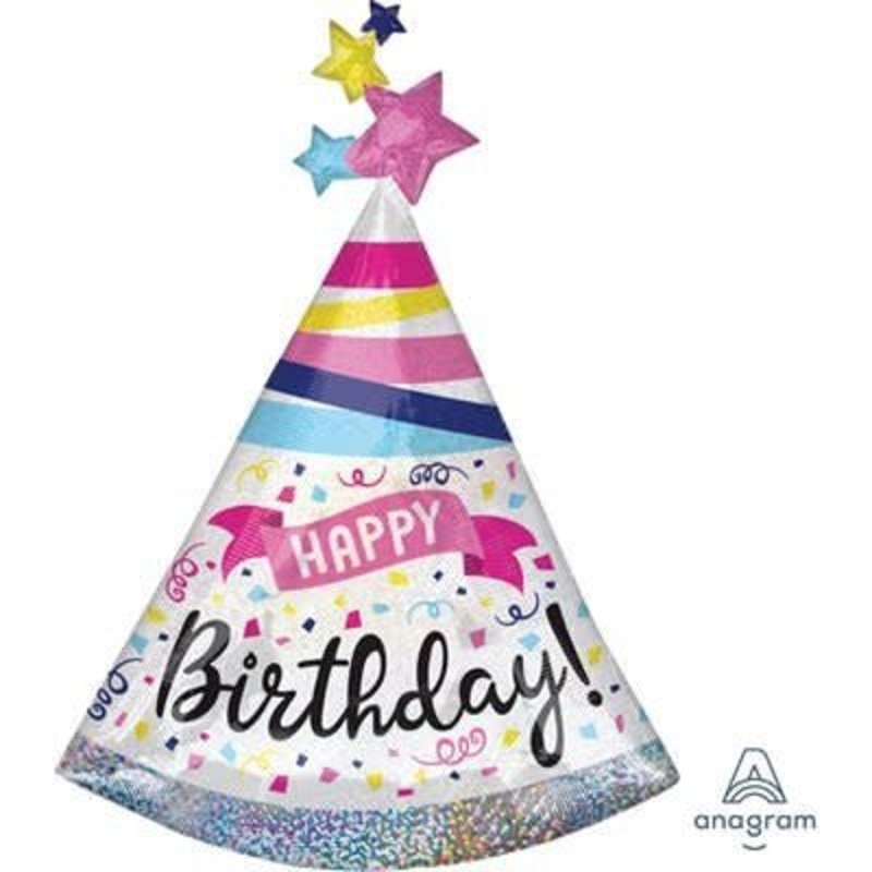Ballon Mylar Supershape - Chapeau Fete