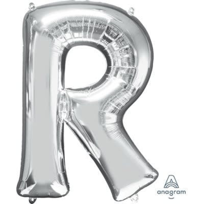 Ballon Mylar Supershape - Lettre R Argent