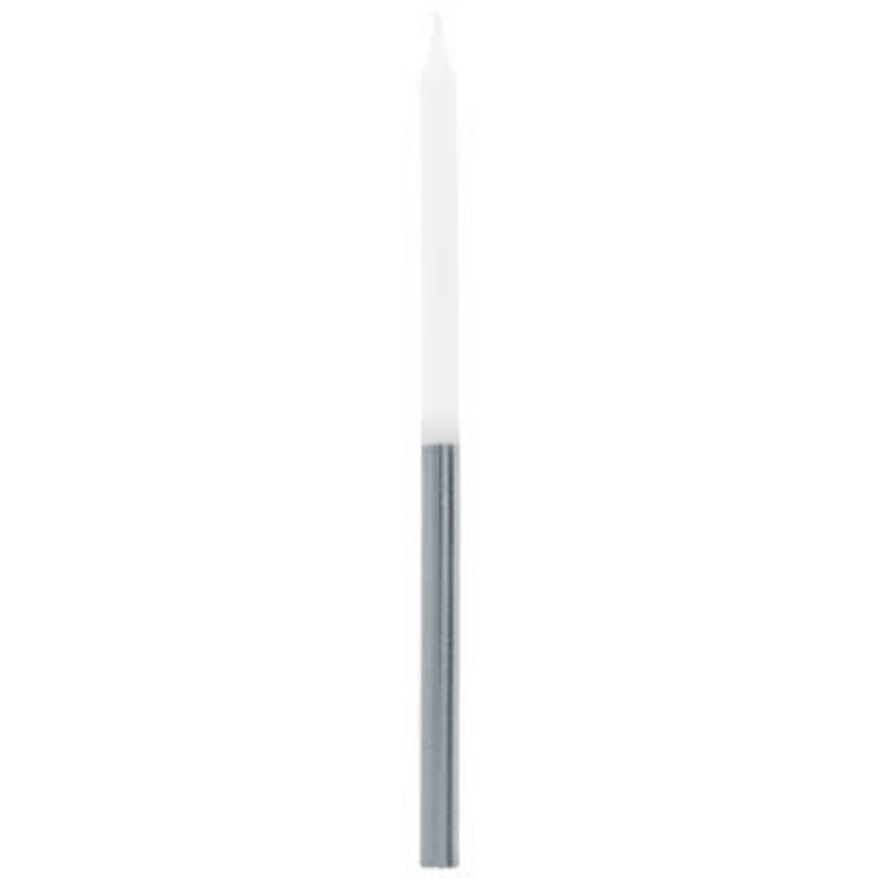 Bougie Bi-Couleur Blanc Et Gris (12)