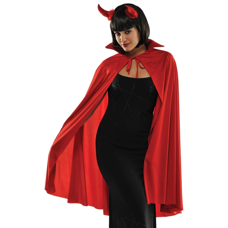Cape adulte Mi-Longue Rouge