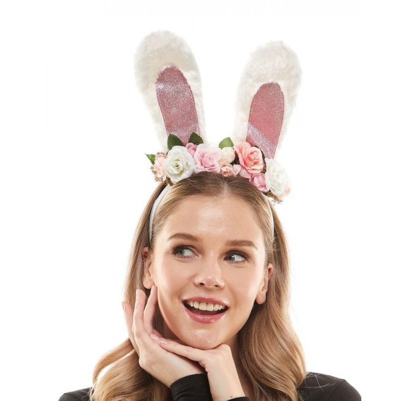 Serre Tte - Oreille lapin et fleurs