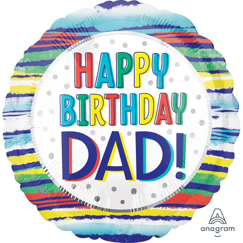 Ballon Mylar 18po - Happy Birthday Dad