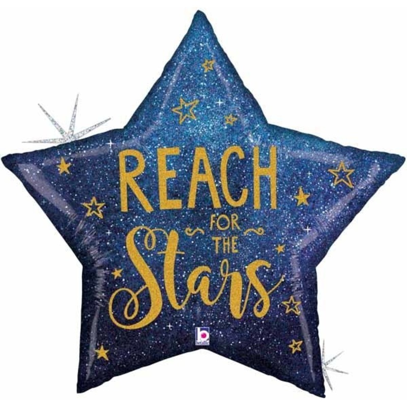 Ballon Mylar Supershape - toile (Reach For The Stars)