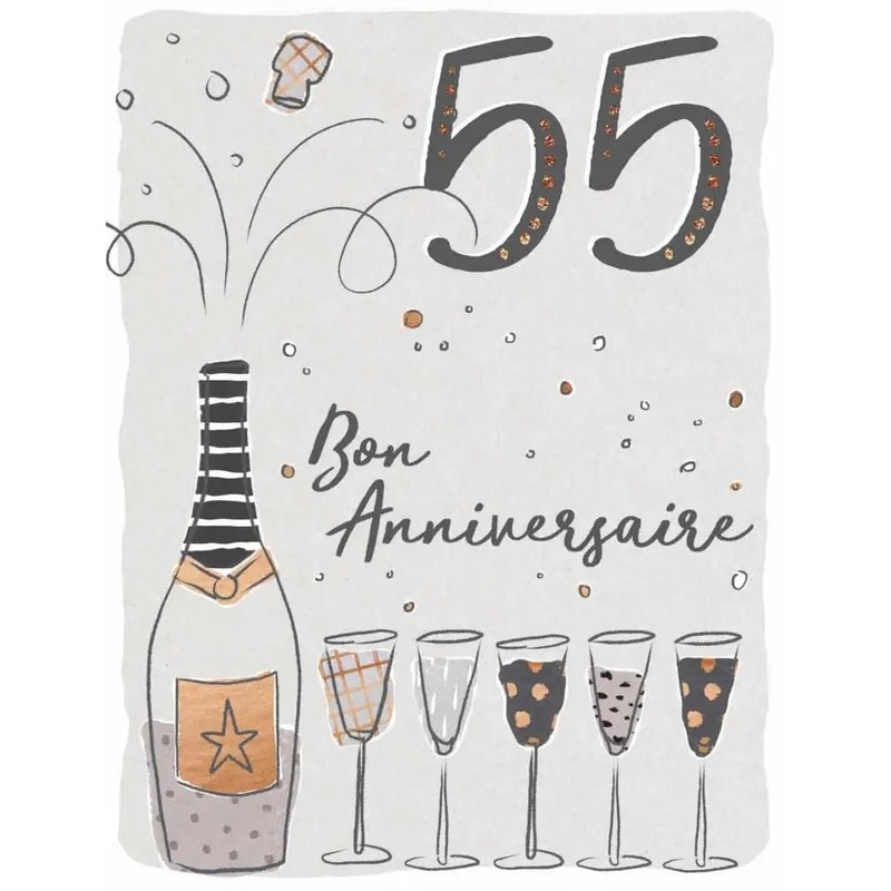 Carte de Fte - Bon Anniversaire - 55 Ans