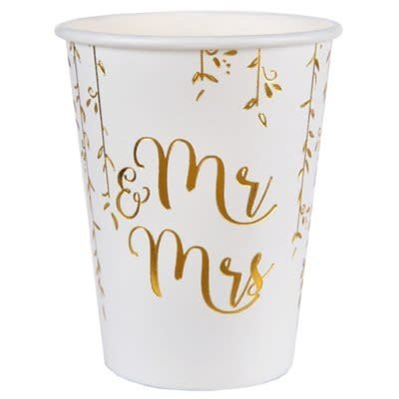 Verres 9Oz Or - Mr & Mrs (10)
