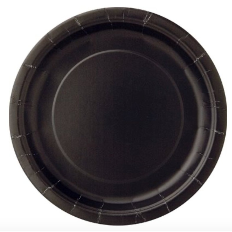Assiettes En Carton 9po (16) Noir