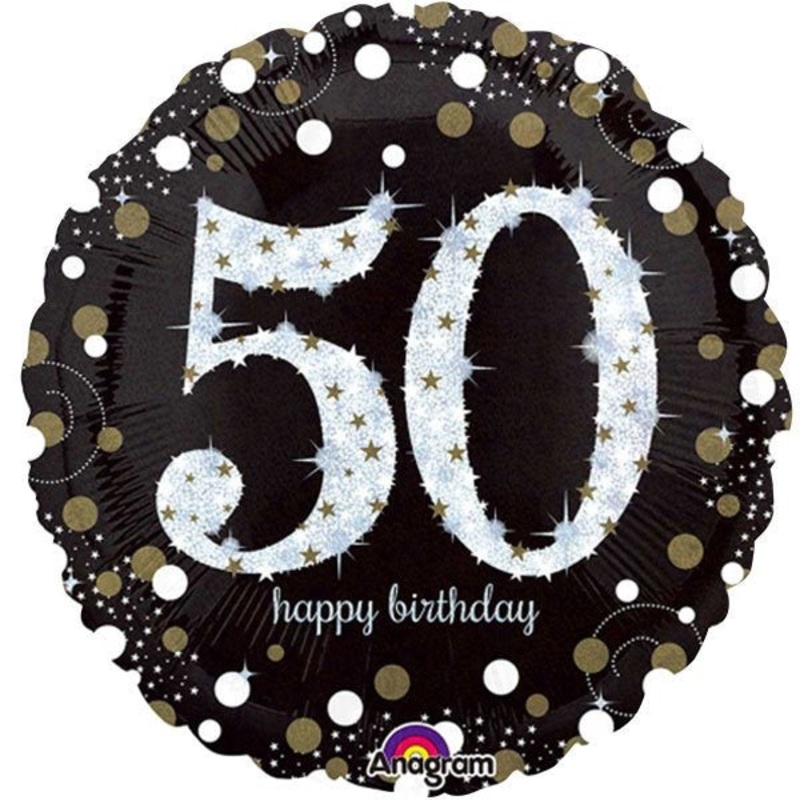 Ballon Mylar 18Po - 50 Ans Argent