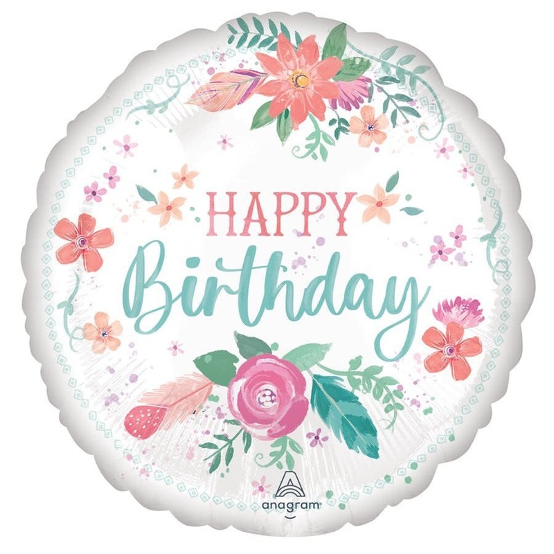 Ballon Mylar 18Po - Floral