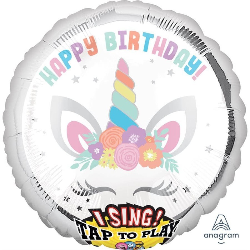 Ballon Mylar Chantant - Licorne