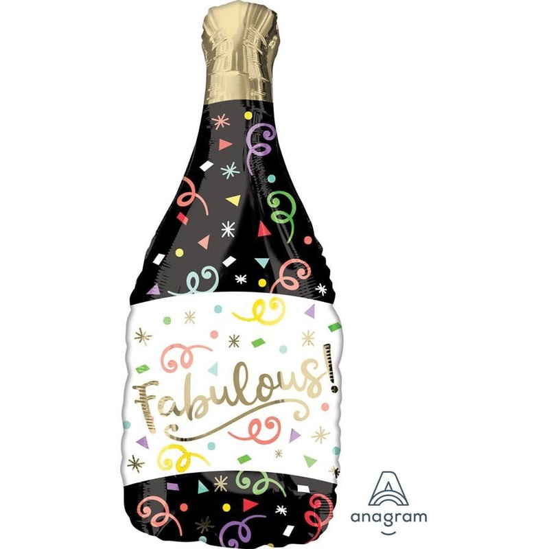 Ballon Mylar Supershape - Bouteille Champagne Festive (Fabulous)