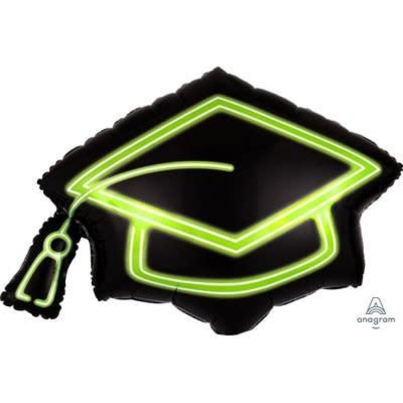 Ballon Mylar Supershape - Chapeau Graduation Non Vert