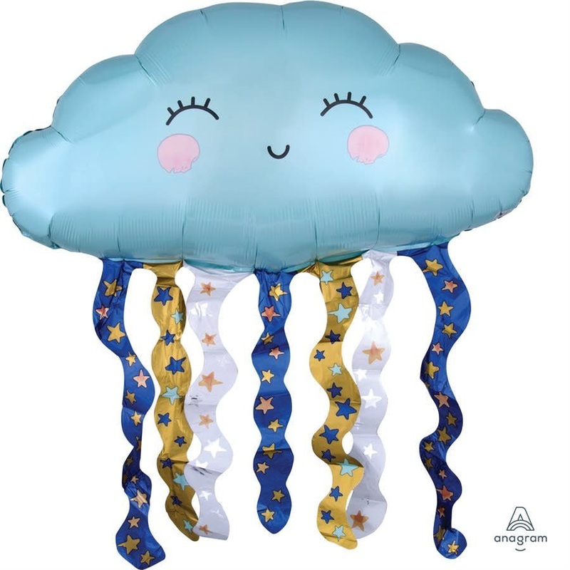 Ballon Mylar Supershape - Nuage Bleu