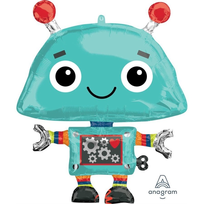 Ballon Mylar Supershape - Robot Aqua