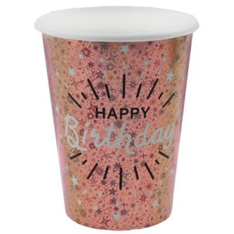Verres 9Oz - Happy Birthday - Rose Gold (10)