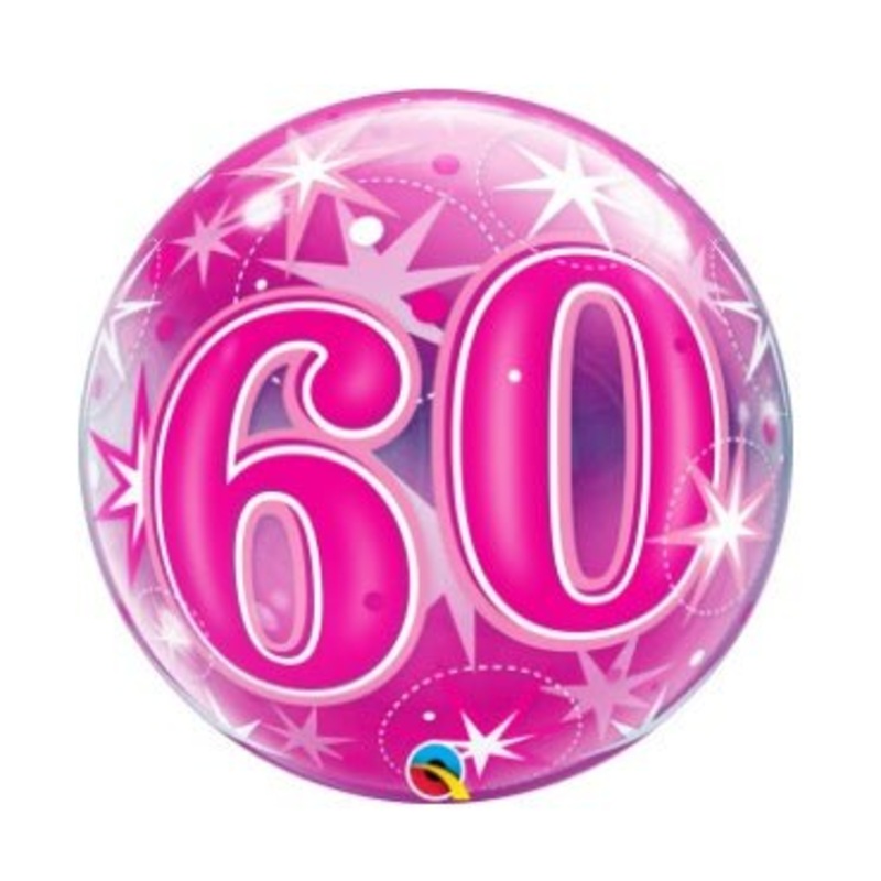 Ballon Bubble - 60 Ans Rose