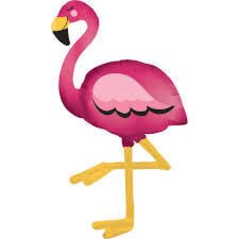 Ballon Mylar Airwalker - Flamant Rose