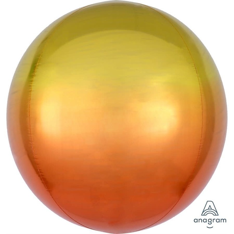Ballon Mylar Orbz - Dgrad Jaune Et Orange
