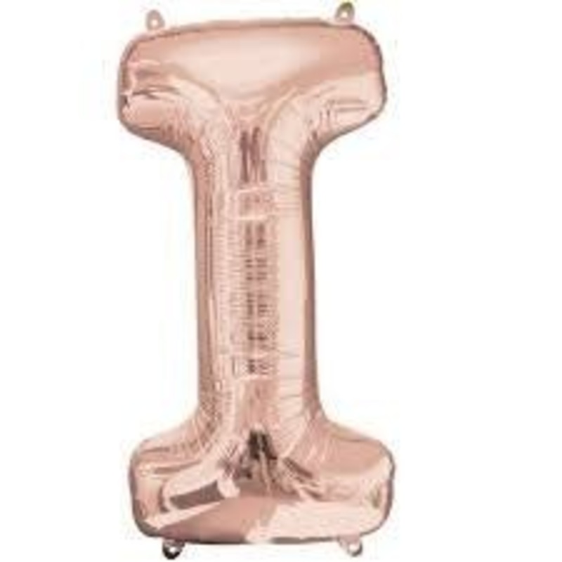 Ballon Mylar Supershape - Lettre I - Rosegold