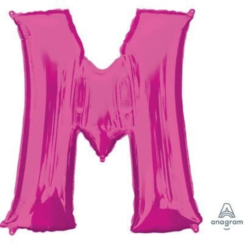 Ballon Mylar Supershape - Lettre M Magenta