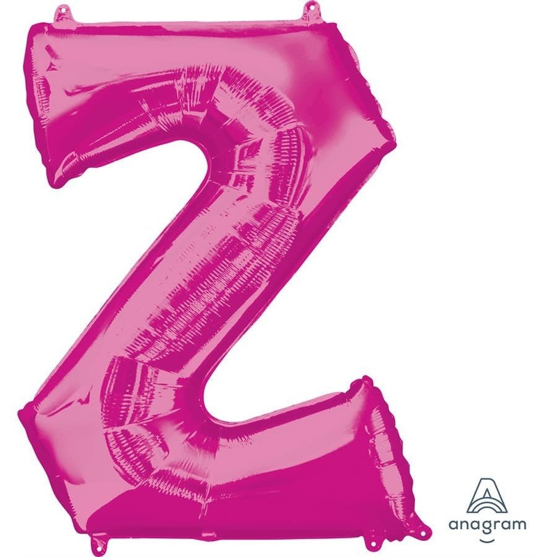 Ballon Mylar Supershape - Lettre Z Magenta