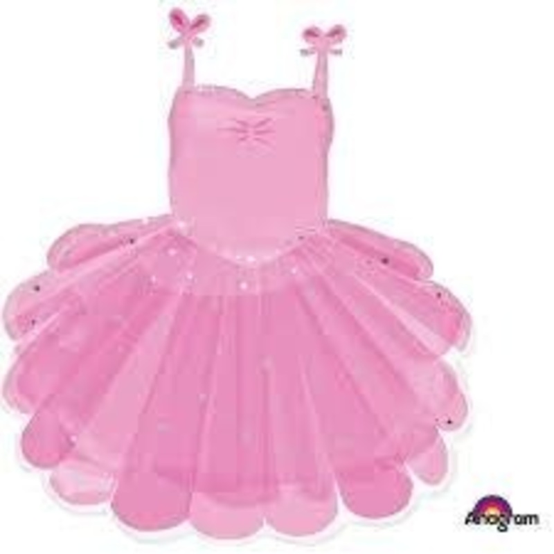 Ballon Mylar Supershape - Robe De Ballet Rose