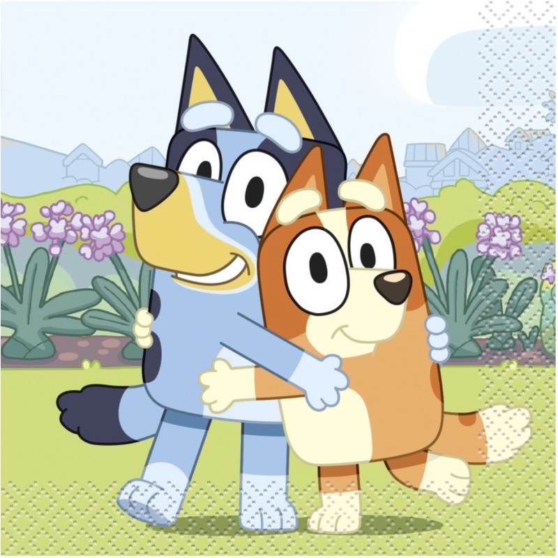 Serviettes  Cocktail (16) - Bluey