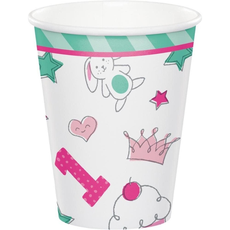 Verres 9Oz (8) - Petits Dessins Fille