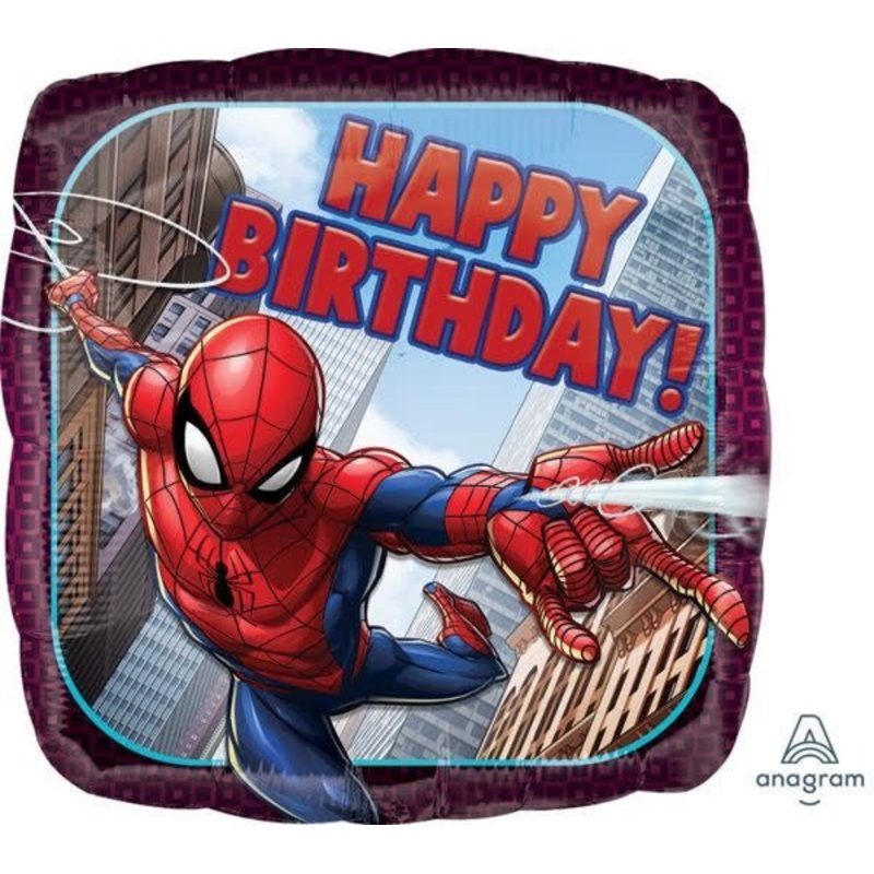 Ballon Mylar 18Po - Happy Birthday Spider-Man