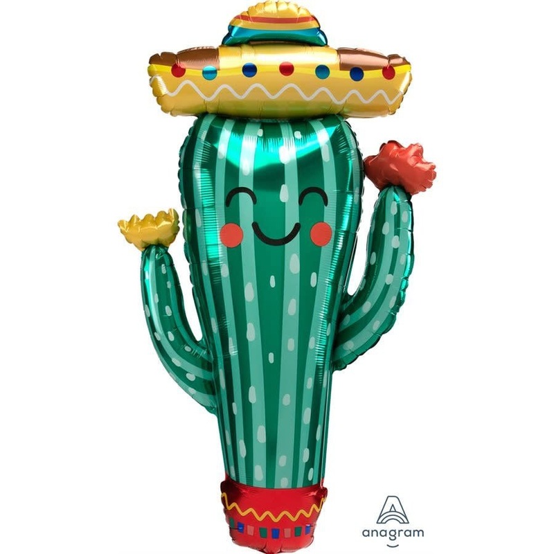 Ballon Mylar Supershape - Cactus En Pot Fiesta