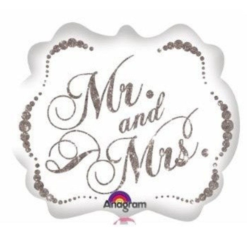 Ballon Mylar Supershape - clatants Mr & Mrs