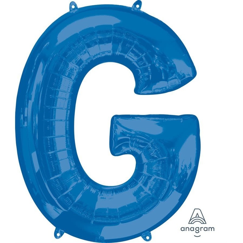 Ballon Mylar Supershape - Lettre G Bleu