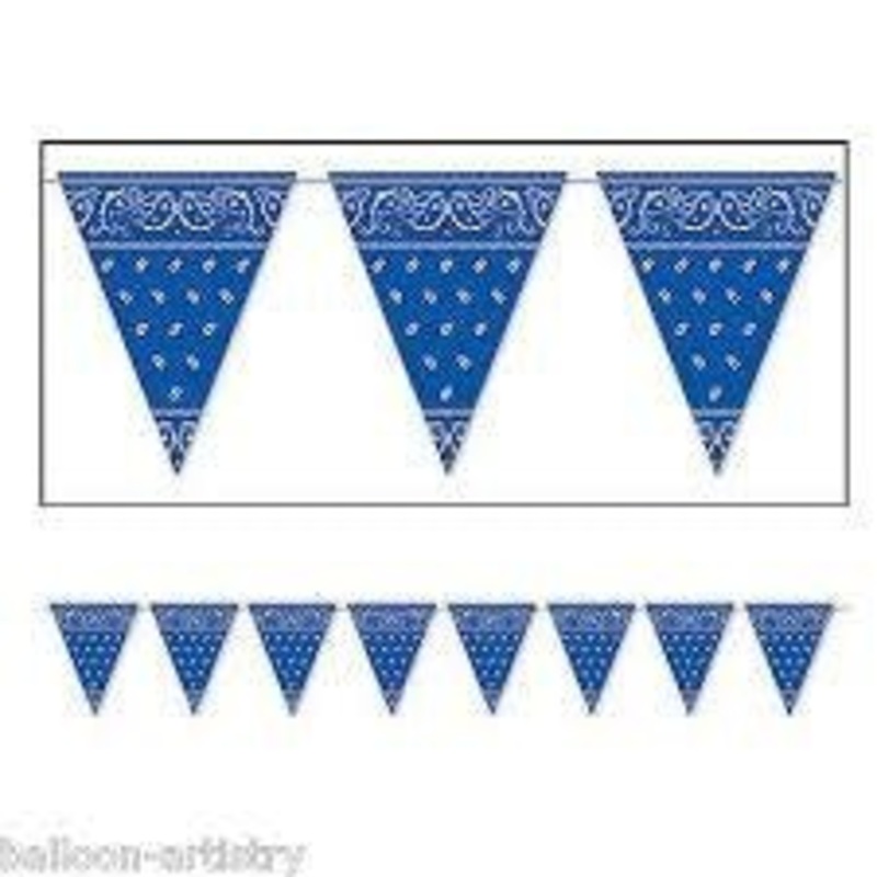 Bannire  Fanions 12Pi - Bandana Bleu