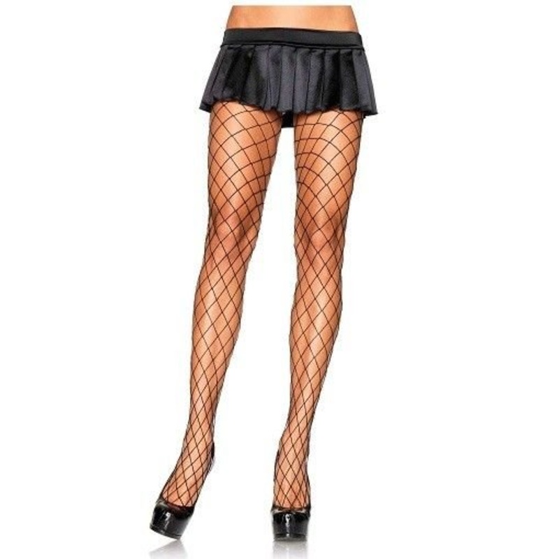Bas Filet En Spandex Avec Diamant