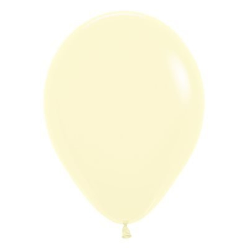 Sac De 50 Ballons 11Po - Jaune Mat Pastel