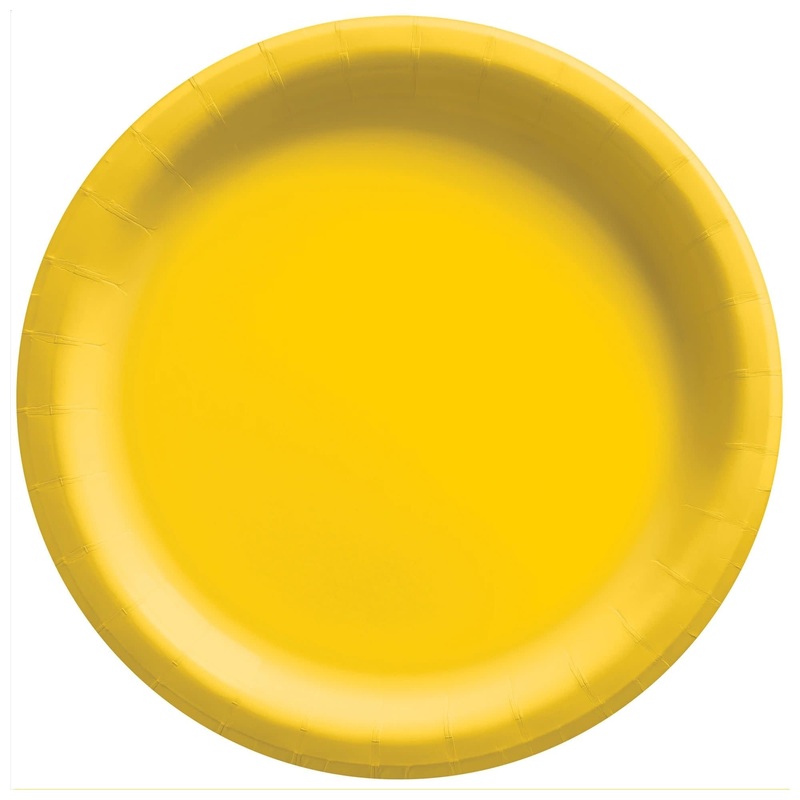 Assiettes De Carton 10Po (20) - Jaune