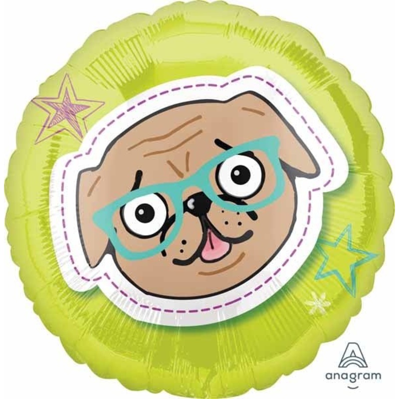 Ballon Mylar 18Po - Chien  Lunette