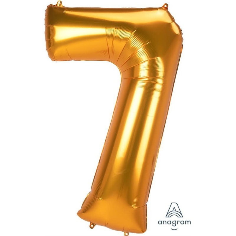 Ballon Mylar 53Po - Chiffre 7 (Or)