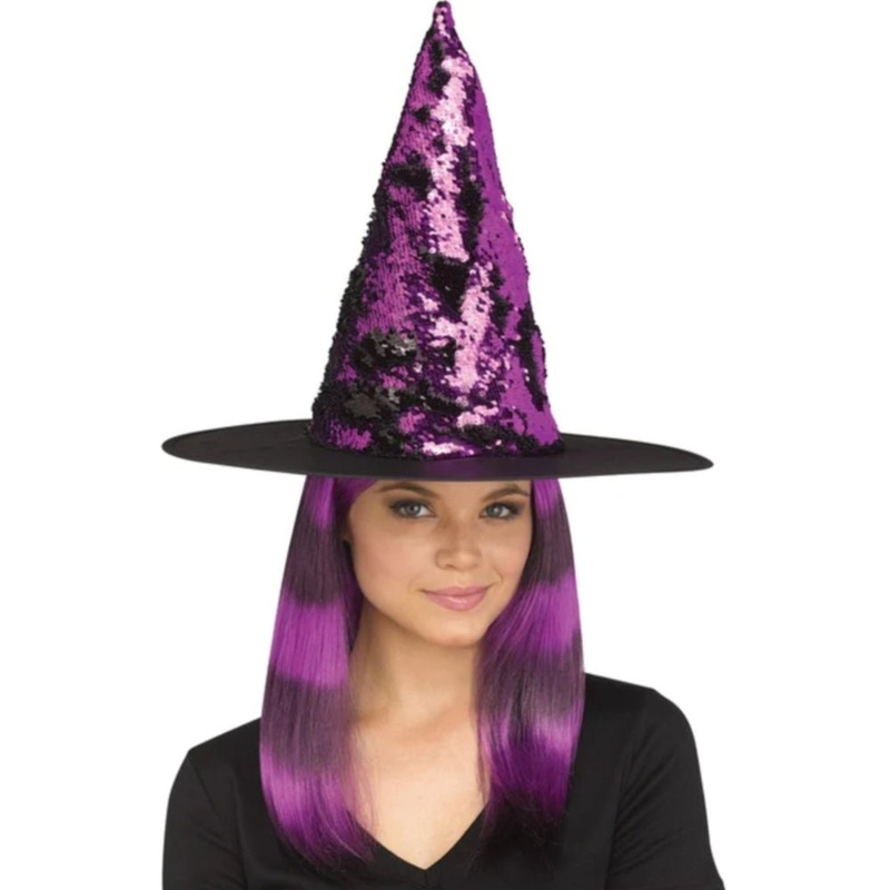 Chapeau De Sorcire Brillant - Mauve