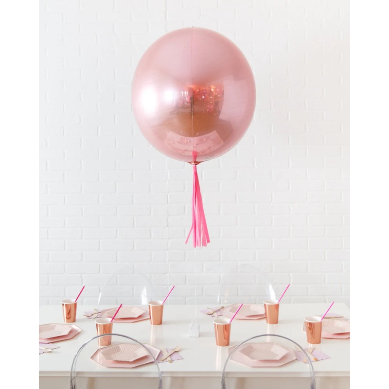 As If - 21in Gold Orb Foil Balloon with Lemon Skirt Centerpiece