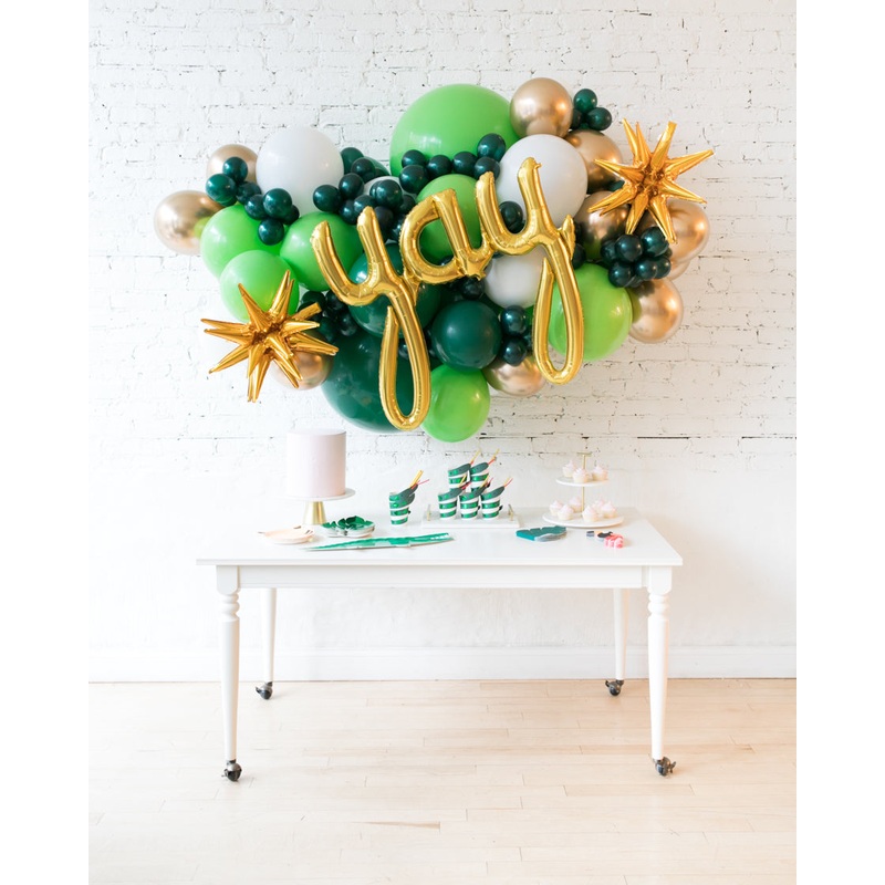St Patrick's - Yay Script Backdrop Balloon Garland Install Piece - 6ft