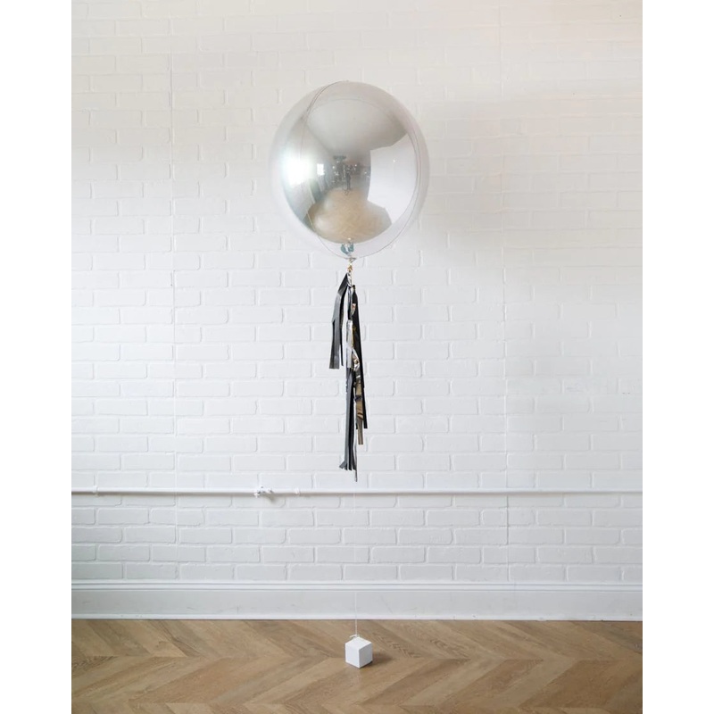 The Upside Down - 21in Orb Foil Balloon with Half-Tassel