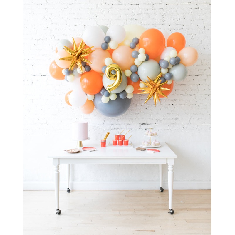 Woodland Theme - Number Backdrop Balloon Garland Install Piece