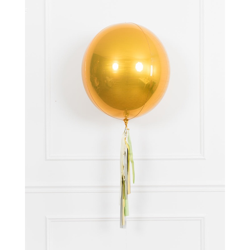 Blushing - 21in Orb Foil Balloon with Half-Tassel