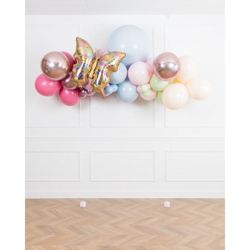 Butterfly Garden - Floating Balloon Arch with Foil - 5ft