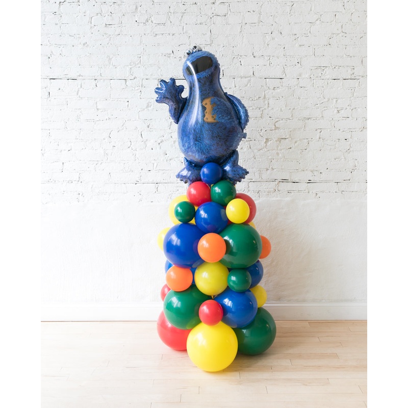 Sesame Street Theme - Cookie Monster Balloon Column - 4ft